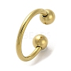Round Ball 304 Stainless Steel Cuff Ring RJEW-C036-03A-G-1