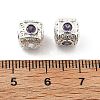 Brass Micro Pave Cubic Zirconia Beads KK-R216-17P-02-3