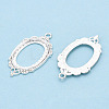 Zinc Alloy Link Cabochon Settings PALLOY-WH0001-35S-1