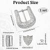 1Pc Belt Alloy Buckle Sets FIND-GF0008-76P-2