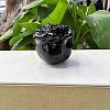 Natural Obsidian Carved Healing Rose Figurines PW-WG56826-04-1