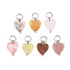 Natural & Synthetic Mixed Gemstone Pendants PALLOY-JF05586-03-1
