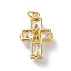 Rack Plating Brass Micro Pave Cubic Zirconia Pendants LS-KK-A160-05G-3