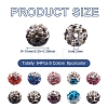 Spritewelry 64Pcs 8 Colors Two-Tone Handmade Polymer Clay Disco Ball Beads RB-SW0001-01-3