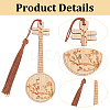 8Pcs 8 Style Ancient Style Bamboo Bookmarks AJEW-GO0001-48-3