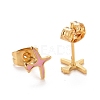 304 Stainless Steel Enamel Stud Earrings EJEW-B009-01G-3