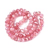 Electroplate Crackle Imitation Jade Glass Beads Strands LS-EGLA-Q131-02C-06-2