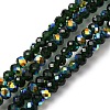 Electroplate Transparent Glass Beads Strands EGLA-A046-01A-06-1