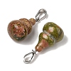 Natural Unakite Pendants G-B127-03P-04-3