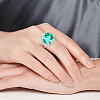 2Pcs Adjustable Brass Finger Rings Components FIND-GO0002-77C-7