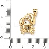 Brass Micro Pave Cubic Zirconia Pendants KK-P330-01B-G-3