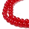 Baking Paint Imitation Jade Glass Round Bead Strands DGLA-Q021-8mm-05-4