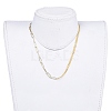Brass Curb Chain/Paperclip Chain Necklaces NJEW-JN02781-01-4