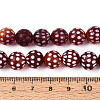Tibetan Style Natural Agate dZi Beads Strands G-T144-36A-01-4