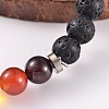 Natural Lava Rock Beaded Stretch Bracelets BJEW-JB02184-05-2