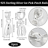 6Pcs 925 Sterling Silver Pendants STER-BBC0006-36B-2
