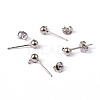 Platinum Color Brass Post Earring Findings X-EC593-1