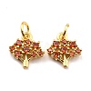 Brass Micro Pave Cubic Zirconia Charms KK-A156-11G-RS-3