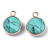 Synthetic Turquoise Pendants G-T131-101E-2