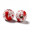 Halloween Theme Printed Natural Wooden Beads LS-WOOD-L020-C03-3