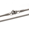 304 Stainless Steel Snake Chain Necklaces X-NJEW-F112-07-1