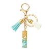 Transparent Epoxy Resin Pendant Keychains KEYC-FS00022-09-1