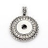 Vintage Alloy Crystal Rhinestone Pendant Making for Snap Buttons X-MAK-O006-02-NR-1