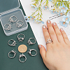 CHGCRAFT 10Pcs Adjustable Brass Finger Ring Components KK-CA0002-19-6