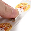 Round Dot Cute Dog Paper Cartoon Stickers Roll X-DIY-D078-08C-4