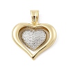 Brass Micro Pave Cubic Zirconia Pendants KK-U047-23G-02-1