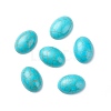 Craft Findings Dyed Synthetic Turquoise Gemstone Flat Back Cabochons TURQ-S276-13x18mm-01-3