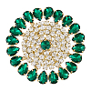 Brass Rhinestone Applique DIY-FG0009-88B-1