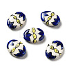 Handmade Printed Porcelain Beads PORC-F005-01F-1