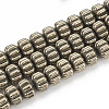 Electroplate Non-magnetic Synthetic Hematite Corrugated Beads Strands G-T061-108I-1