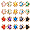 ARRICRAFT 20Pcs 10 Colors Sew on Rhinestone FIND-AR0003-30-1