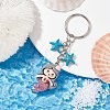 Mermaid Opaque Resin Pendant Keychain X1-KEYC-JKC00624-05-2