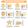 100Pcs 5 Style Rack Plating Brass Beads KK-HY0001-71-2