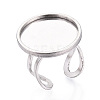 304 Stainless Steel Cuff Ring Findings STAS-S080-040H-P-1