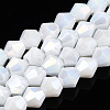 Opaque Solid Color Electroplate Glass Beads Strands EGLA-A039-P6mm-B15-1