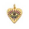 Brass Micro Pave Cubic Zirconia Pendants KK-U033-07G-02-1