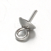 304 Stainless Steel Cup Pearl Peg Bails Pin Pendants STAS-F094-03A-P-3