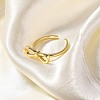 Rack Plating Brass Cuff Finger Rings for Women RJEW-M028-13G-5