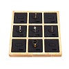 9 Slots Wood Ring Display Holder RDIS-WH0001-05-1