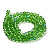Transparent Electroplate Glass Beads Strands EGLA-A039-T3mm-L03-2