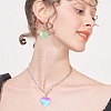 18Pcs 9 Colors Spray Painted Glass Pendants GLAA-YW0004-31-6