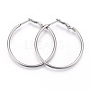 201 Stainless Steel Hoop Earrings EJEW-F188-24P-B-1