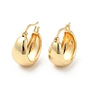 Rack Plating Brass Thick Tube Hoop Earrings for Women EJEW-G311-03G-1