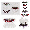  3Pcs 3 Styles DIY Bat Pendants Silhouette Silicone Molds DIY-TA0005-27-9