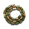 Natural Unakite Beads Strands G-O170-135-2