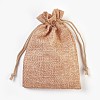 Polyester Imitation Burlap Packing Pouches ABAG-WH0008-06-2